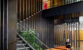 Blackstone Plaza lobby stairs from the side thumbnail