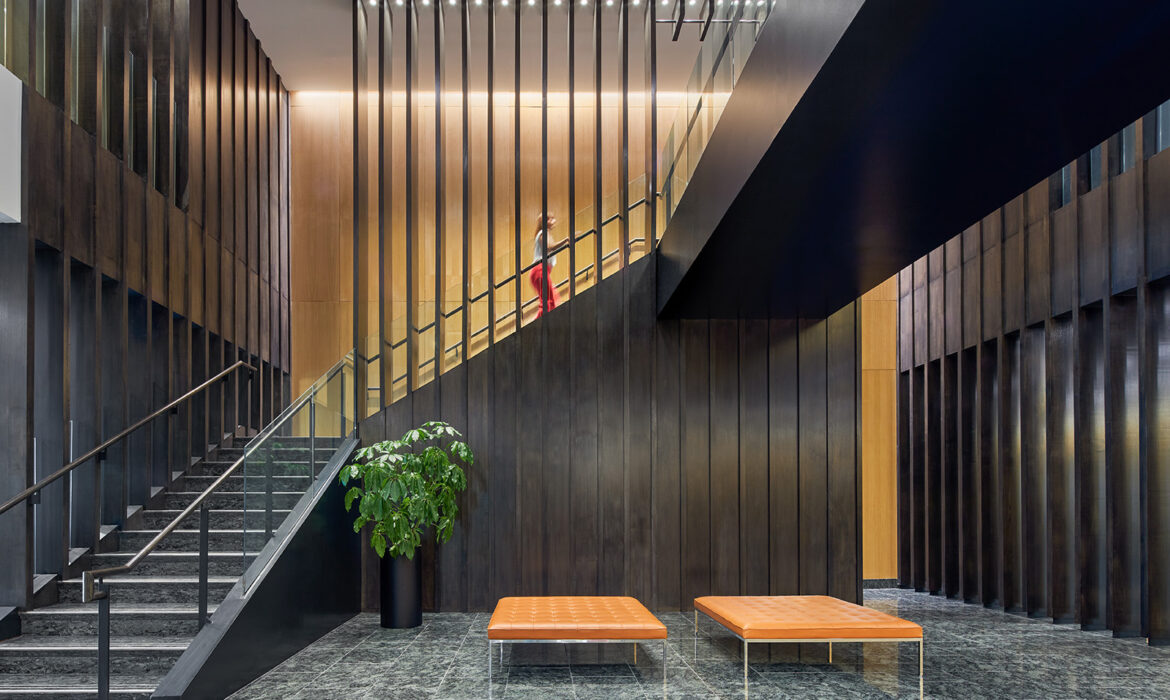 Blackstone Plaza lobby stairs